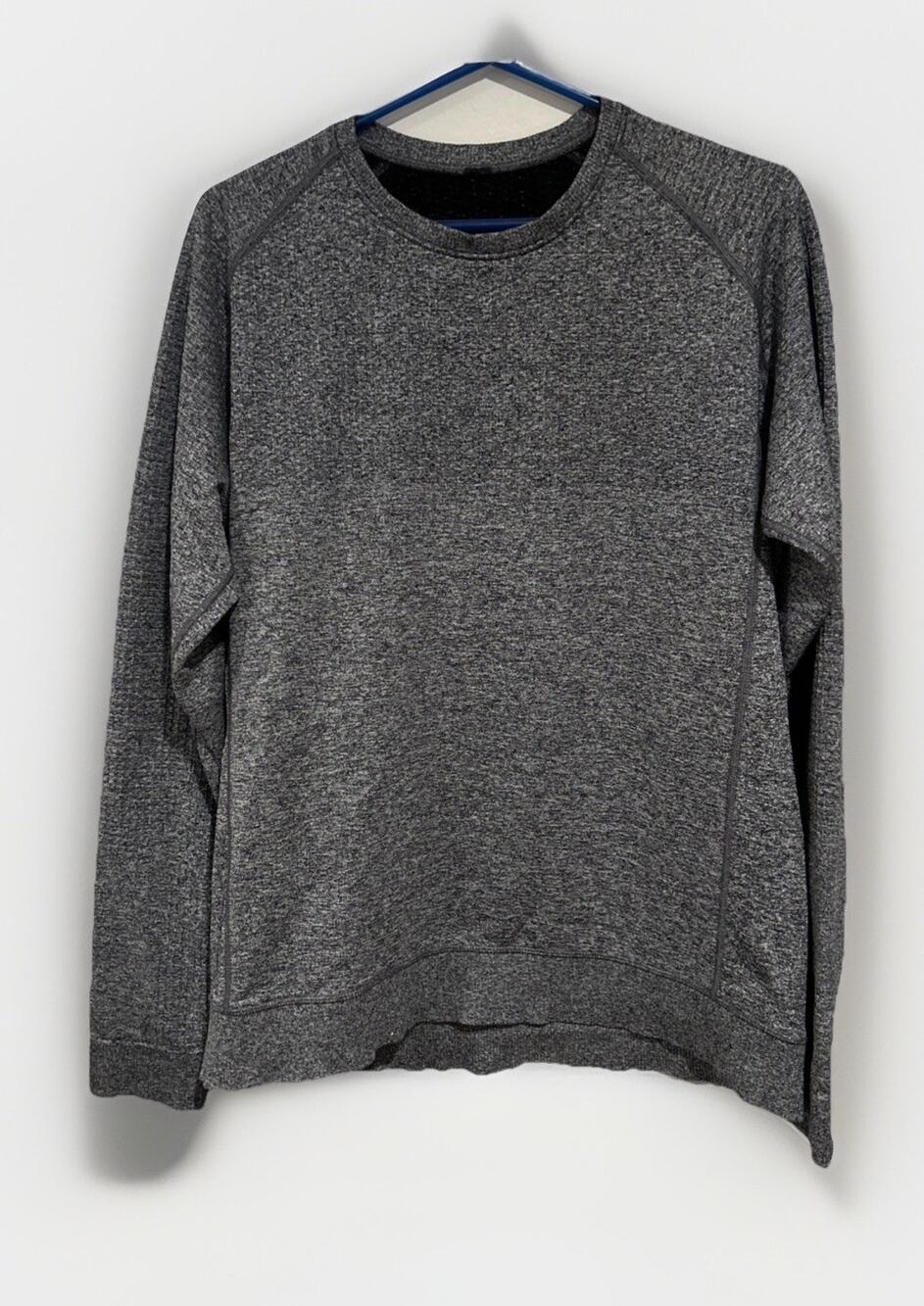 READ Lululemon Engineered Warmth Grey Crew Merino Wool Blend Men’s Sz XL